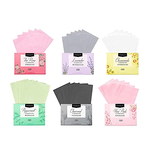 Papel absorbente de aceite facial LuLyL, 600 hojas de toallas de papel absorbentes de aceite natural, película de papel absorbente de aceite facial de tejido para hombres y mujeres