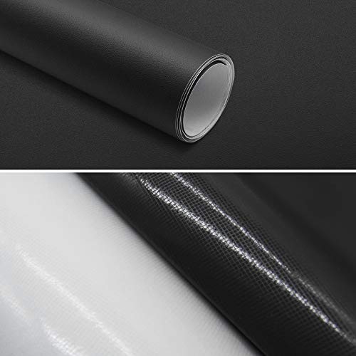 Papel Adhesivo para Muebles Pared Cocina Papel Pintado Autoadhesivo de PVC para Vinilos Decorativos Mate Negro 40 x 300 cm