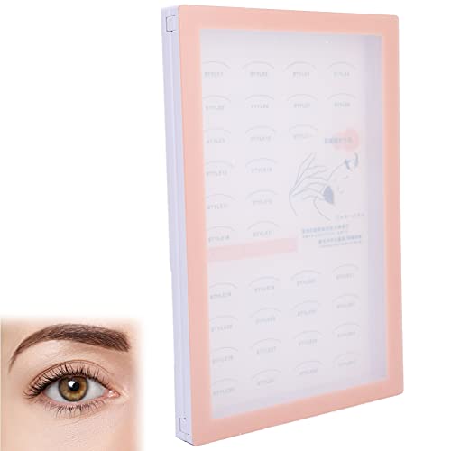 Paquete de 1 libro de almacenamiento de pestañas, caja de contenedor de muestra de maquillaje, catálogo de pestañas postizas para salón, hogar, Ues (rosa)