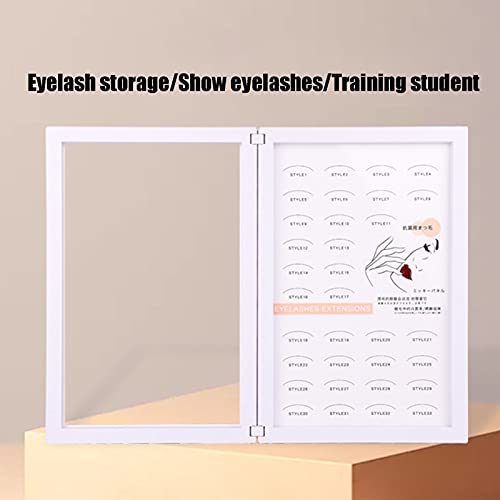 Paquete de 1 libro de almacenamiento de pestañas, caja de contenedor de muestra de maquillaje, catálogo de pestañas postizas para salón, hogar, Ues (rosa)