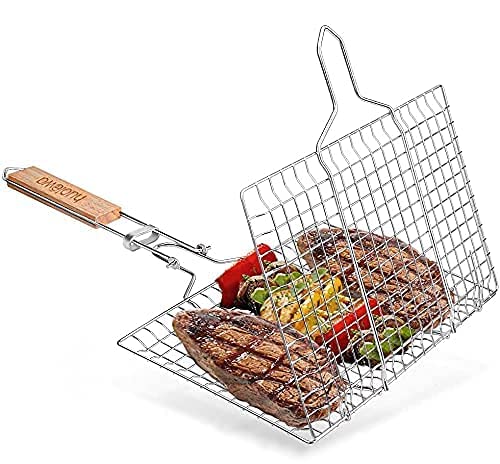 Parrilla Barbacoa pequeña Mini portatil de Camping para Carbon y leña Cocina Profesional de Rejilla Carne y Pescado