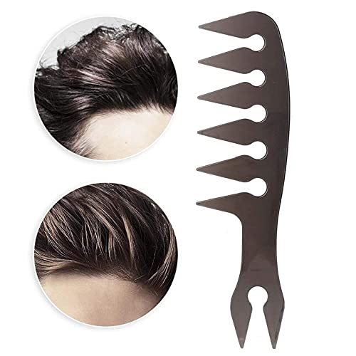 Peine de peluquería para hombres con peinado de dientes grandes y anchos fácilmente en casa y peluquería 6 tipos(4)