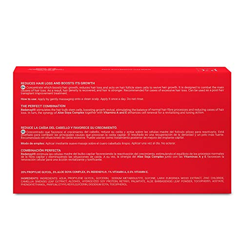PFC Cosmetics - Ampollas para Crecimiento de Cabello Hairxil Forte Concentrate Tónico para Crecimiento Rápido del Pelo Tratamiento Capilar con Alta Concentración de 3% Redensyl® Vitamina A y E.