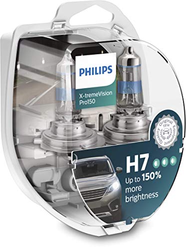 Philips X-tremeVision Pro150 H7 bombilla faros delanteros +150%, paquete doble