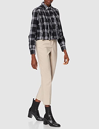 Pinko VICTORICA Camisa, Zz2_Nero/Bianco, 40 para Mujer