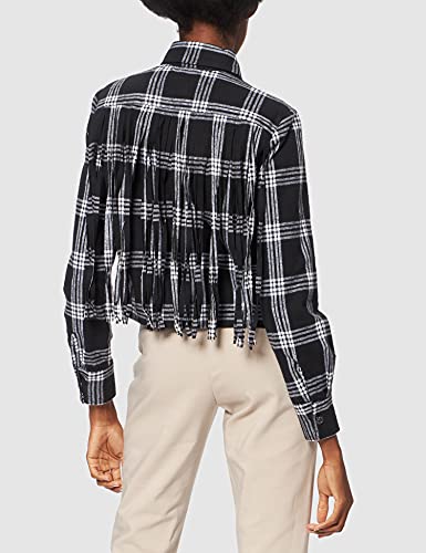 Pinko VICTORICA Camisa, Zz2_Nero/Bianco, 40 para Mujer