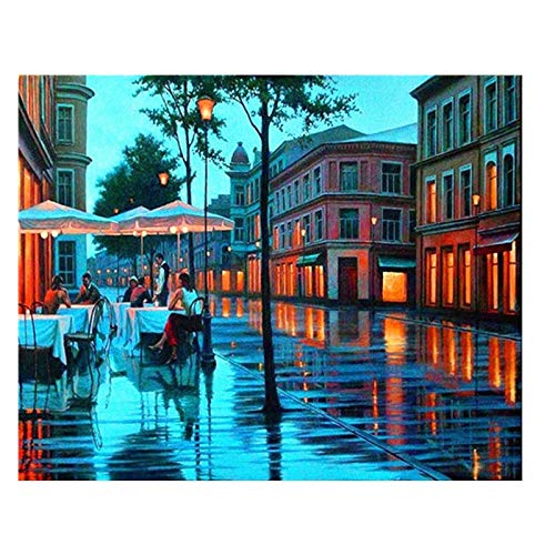 Pintura al óleo DIY por números paisaje decoración del hogar pintura acrílica para colorear adultos por números Venecia regalo pintado a mano A4 60x80cm