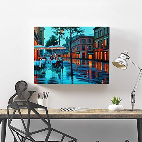 Pintura al óleo DIY por números paisaje decoración del hogar pintura acrílica para colorear adultos por números Venecia regalo pintado a mano A4 60x80cm