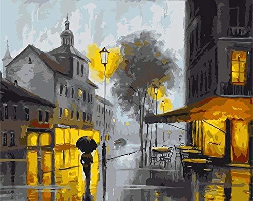 Pintura al óleo DIY por números paisaje decoración del hogar pintura acrílica para colorear adultos por números Venecia regalo pintado a mano A4 60x80cm