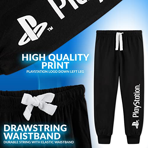 PlayStation Pijama Niño, Pijamas Niños con Pantalon Negro y Camiseta de Manga Larga, Ropa Niño de Dormir 100% Algodon, Regalos para Niños y Adolescentes Edad 7 a 15 Años (13-14 años)