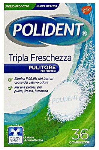 Polident Juego de 12 Comprimidos triparazione La Fresca X 36 Piezas Productos para el Rostro, Multicolor, única