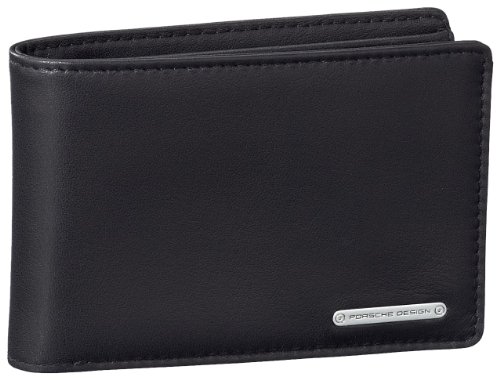 Porsche Design 09/18/88878-01 - Monedero de Cuero Unisex, Color Negro, Talla One Size