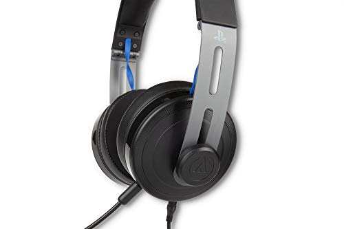 PowerA Fusion Pro - Auriculares de juego con cable para PlayStation 4, micrófono desmontable, portátiles, espuma viscoelástica, control de volumen en orejera