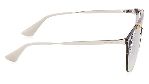 Prada 0PR53US 23C5R0 42 Gafas de Sol, Plateado (Silver/Medium Havana/Light Blue Silver), Mujer