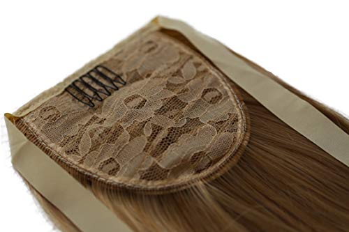 PRETTYSHOP 60cm Postizo Trenza Coleta Extensión De Cabello Liso Mezcla De Rubio Oscuro HC26