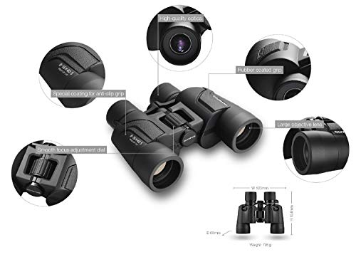 Prismáticos Olympus 8-16x40 S con correa, funda y 15 años de garantía. Imágenes claras, campo de visión gran angular, ligeros: para la observación de conciertos, eventos deportivos y naturaleza.