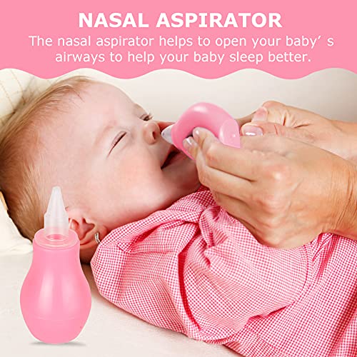 Productos de cuidado del bebé - 10 en 1 - Set portátil para el cuidado de la salud del bebé con cepillo, peine, tijeras, cortaúñas, etc. para el cuidado de los niños sanos y limpios (rosa)