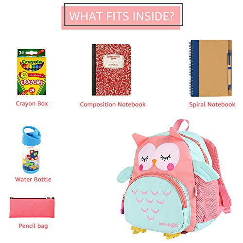 PROTAURI Mochilas para Niños - Niñas Bolsa para la Escuela Dibujos Animados Animales Mochila Infantil Viaje Mochila para Guardería Preescolar Primaria Viajar(2-6 años de Edad)