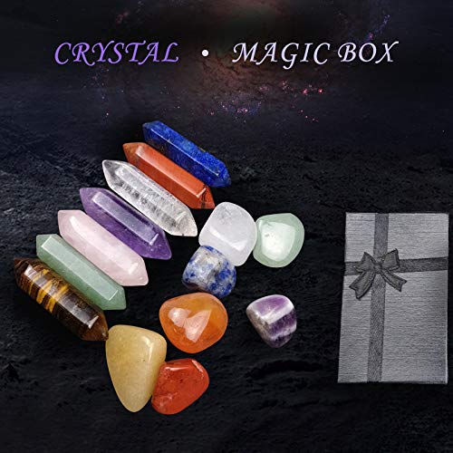 QPY Prisma de Piedra Natural Rugosa de Cuarzo Rosa de Cuarzo Hexagonal de Cristal de Roca Multicolor Puntiagudo, para decoración de Dormitorio de meditación