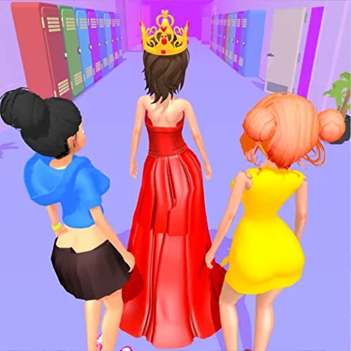 Queen Beauty Makeover Bee Run 3D - School Fashion Popular Girls Catwalk Race