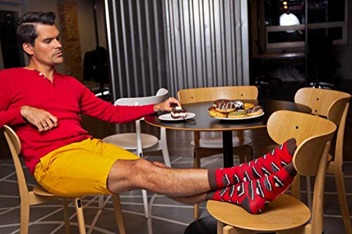 Rainbow Socks - Hombre Mujer Calcetines Oscuros Dulces Graciosos - 3 Pares - Bunuelo Crema Pastel Caramelos - Talla 41-46