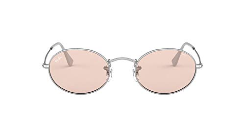 Ray-Ban Oval Gafas de Lectura, Plateado/Rosa Claro, 51 Unisex Adulto