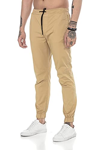 Redbridge Pantalón para Hombre Joggers Chino Algodón Marrón L