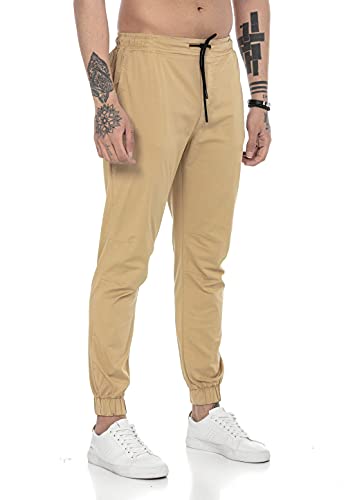Redbridge Pantalón para Hombre Joggers Chino Algodón Marrón L