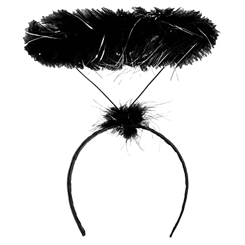 Redstar Fancy Dress - Alas y halo de ángel - Ideal para Halloween - Negro