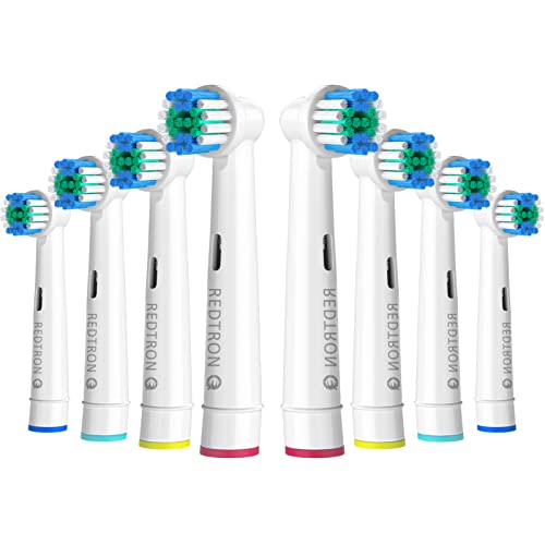 REDTRON Cabezales de cepillo de repuesto para Oral B (8 unidades), cabezales de repuesto para los cepillos eléctricos Precision Clean Pro1000 Pro3000 Pro5000 Pro7000 y más