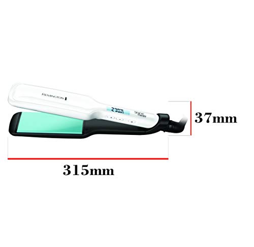 Remington Shine Therapy S8550 - Plancha de cerámica para cabello más largo y grueso con aceite de argán marroquí