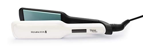 Remington Shine Therapy S8550 - Plancha de cerámica para cabello más largo y grueso con aceite de argán marroquí
