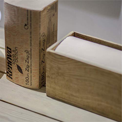 Renova Toallas Secamanos Zig-Zag Love&Action | 15 Paquetes de 180 Unidades | 2.700 unidades | Papel Kraft Ecológico 2 Capas | Certificado FSC & Ecolabel