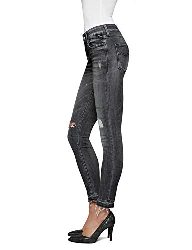 REPLAY Luz High Waist Vaqueros Skinny, Gris (097 Dark Grey), 25W / 30L para Mujer