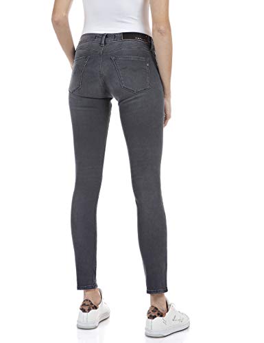 REPLAY New Luz Jeans, Gris (097 Dark Grey), 23W / 30L para Mujer