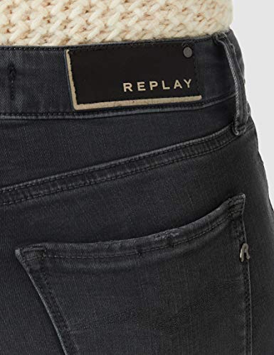 REPLAY New Luz Jeans, Gris (097 Dark Grey), 23W / 30L para Mujer