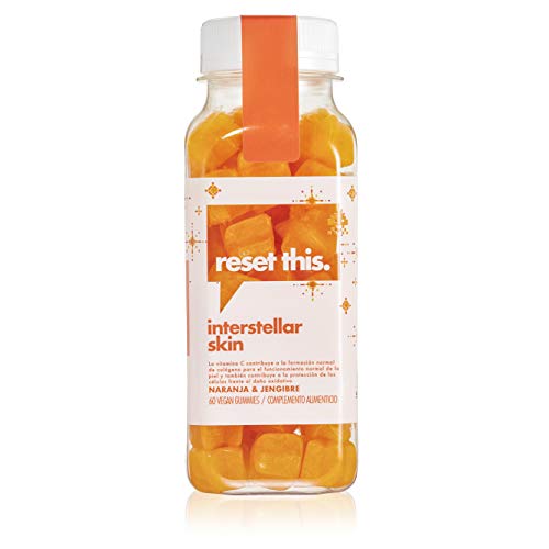 Reset This. Interstellar Skin Complemento Alimenticio Vegano para la Piel, 60 Gominolas