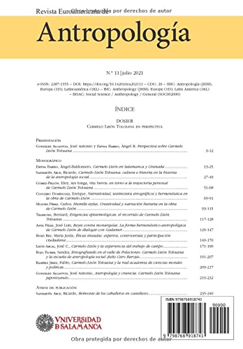 Revista Euroamericana de Antropología: Núm. 11 (2021): Carmelo Lisón Tolosana en perspectiva