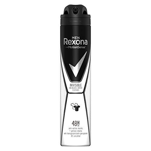 Rexona Invisible Desodorante Aerosol Antitranspirante para hombre Black&White  200ml