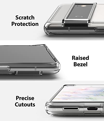 Ringke Fusion Compatible con Funda Google Pixel 6 Pro (2021) Anti Huella Dactilar Acabado Mate Agarre Cómodo, Carcasa Transparente Helada con Agujeros para Cuerda - Matte Clear