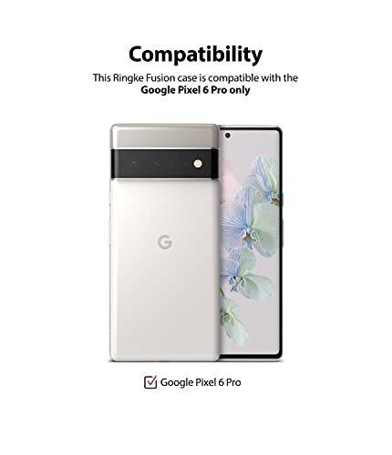 Ringke Fusion Compatible con Funda Google Pixel 6 Pro (2021) Carcasa Queda como un Guante, Case Slim Delgada Transparente con Agujeros para Cuerda - Clear