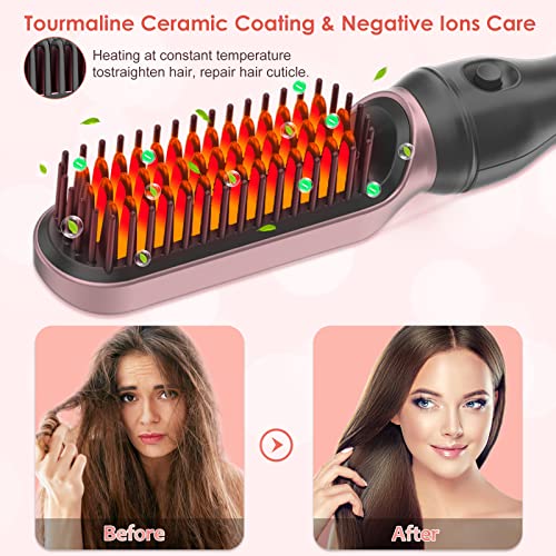 Rizador de Pelo Profesional, Tenacillas de Pelo con Peine de Pelo Liso, 6 Tubo Rizador de Cerámica Intercambiables, Calentamiento Instantáneo Temperatura Ajustable, Para Todos Peinados