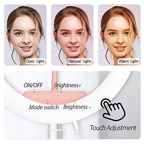 ROM Luz de Relleno del Espejo del Maquillaje en Vivo del teléfono móvil portátil 29cm Luz de Relleno del Anillo de Selfie de la Belleza del Ancla del LED