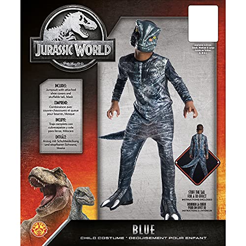 Rubie's 641180-L Jurassic World - Disfraz de dinosaurio Velociraptor para niños, infantil 8-10 años