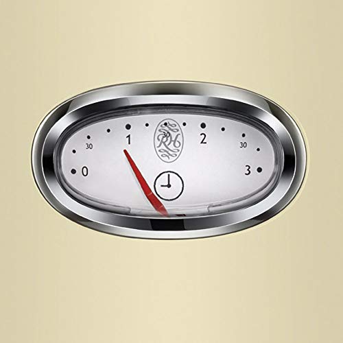Russell Hobbs Tostadora Retro - Vintage,2 Ranuras Cortas y Anchas, para 2 Rebanadas, Acero Inoxidable, Crema - 21682-56