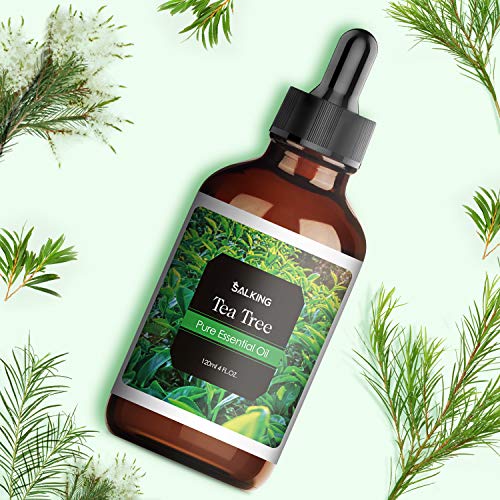 SALKING Aceite Esencial de Árbol de Té 120ml,100% Puro y Natural Aceites Esenciales para Humidificador, Aceites Esenciales Naturales Aceite Perfumado de Árbol de Té, Regalos Originales para Mujer