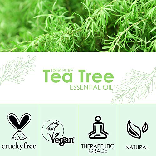 SALKING Aceite Esencial de Árbol de Té 120ml,100% Puro y Natural Aceites Esenciales para Humidificador, Aceites Esenciales Naturales Aceite Perfumado de Árbol de Té, Regalos Originales para Mujer