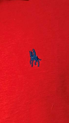 S&C Basic Polo Manga Corta Hombre Regular Fit (Rojo, M)