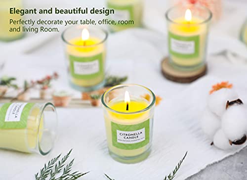 SCENTORINI Vasos de Vela Citronela Vela Cera de Soja Natural Arománticas Decorativas Regalos Aromaterapia