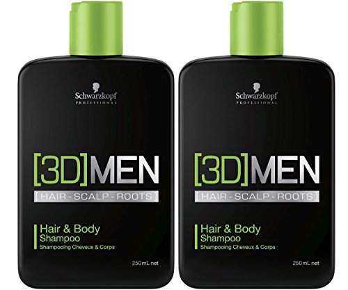 Schwarzkopf 3D Men Hair & Body Shampoo 2 x 250 ml = 500 ml